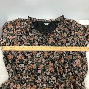 American Eagle medium peasant floral cottage core blouse thumbnail 13