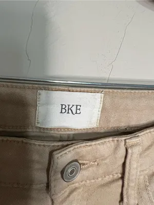 BKE Buckle Cream Skinny‎ Chino Pants Mid Rise Stretch Casual Neutral Jeans thumbnail 6
