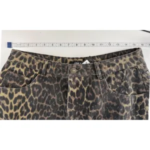 Steve Madden Simona Leopard Print Bubble Mini Skirt‎ Y2K Indie Sleaze Denim 30 thumbnail 6
