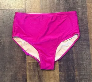 Albion High Waisted Magenta Bikini Bottom Swim Briefs Size M thumbnail 1