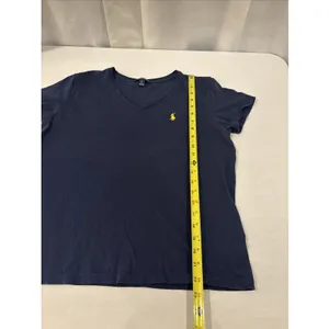 Polo Ralph Lauren Womens Top Large Navy Classic‎ Preppy V Neck Capsule T-Shirt thumbnail 7