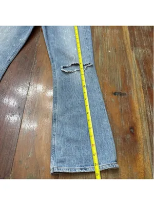 Citizens of Humanity Blue Flare Distressed Jeans Size 24 thumbnail 7