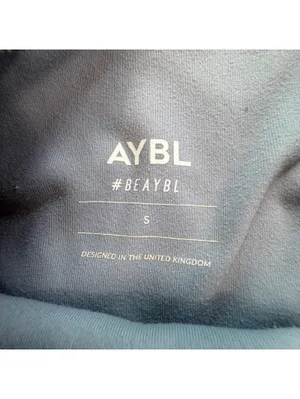 AYBL High Waisted Biker Shorts Gray Blue Womens Small Activewear Gym Compression thumbnail 4