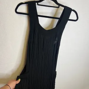 Akla Dresses Black Crinkle Gauze Cross Back Maxi Dress with Pockets Sleeveless thumbnail 2
