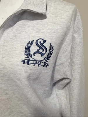 Skims Lightweight Fleece Shrunken Quarter Zip Pullover size large NWT thumbnail 5