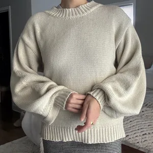 Princess Polly Tan cable knit oversized jumper sweater NWT thumbnail 2