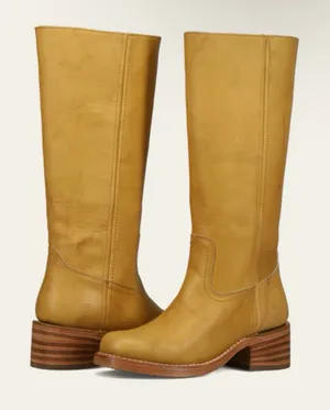 FRYE campus 14L Leather Boots in banana NEW thumbnail 1