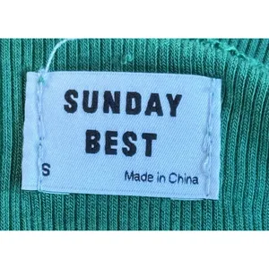 Aritzia Sunday Best Freshman Turtleneck Small Green Ribbed Long Sleeve Top thumbnail 6
