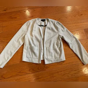 J.Crew 365 Ivory Bouclé Blazer Small Career Work Office Siren Jacket Chic thumbnail 4