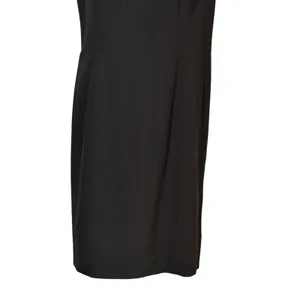 Tahari Arthur S Levine Black Cold Shoulder Sheath Dress Size 10 Exposed Zipper thumbnail 3