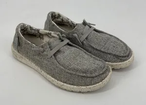 Hey‎ Dude Wendy Linen Gray Casual Comfort Slip On Loafer Shoes Women's Size 7 thumbnail 1
