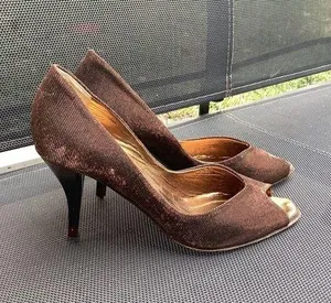 Giuseppe Zanotti metallic Peep-Toe Heels thumbnail 1