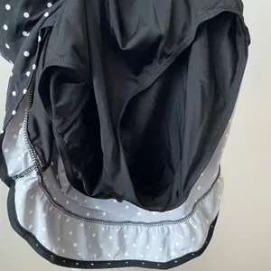 Septangle‎ Retro L Black Polka Dot Swimdress Ruched One Piece Swimsuit VTG Style thumbnail 5
