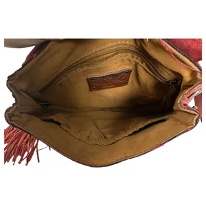 Patricia Nash Red Leather Fringe Crossbody Bag Purse Handbag thumbnail 8