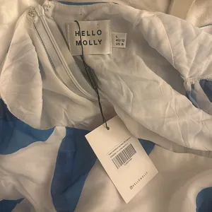 Hello Molly DREAMY DESTINATIONS LONG SLEEVE MINI DRESS BLUE size large thumbnail 7
