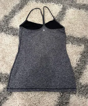 Power Y Tank in Heathered Black thumbnail 3