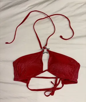 Red Cross Neck Bikini Top thumbnail 1