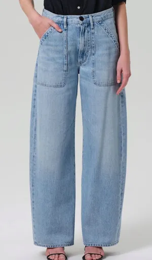 NWOT Citizens of Humanity Ayla baggy cargo jeans cloud nine 27 thumbnail 1