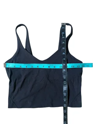 Lululemon Align Tank Top Size 6 Women Gym Yoga Shirt Black Cropped Stained thumbnail 3