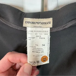 Emporio Armani‎ Vintage Green Wide Leg Wool Dress Pants Size 38 US size 2 office thumbnail 2
