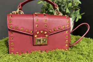 Red Studded Handbag thumbnail 1