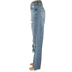 Pacsun 90's Boyfriend Blue Distressed High Waisted Straight Denim Jeans Pants 25 thumbnail 2
