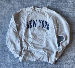 John Galt Cream New York Crew Neck Sweatshirt thumbnail 2