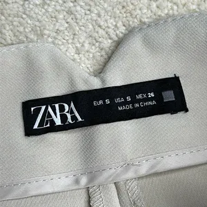 Zara: Cream Straight Leg Dress Pants thumbnail 3