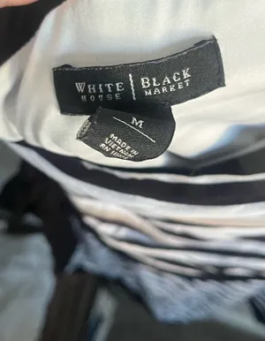 White House Black Market Striped Strapless Dress thumbnail 3