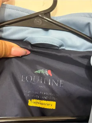 Equiline Two Tone Softshell Equestrian Riding Jacket Hooded Blue Navy Size S thumbnail 6