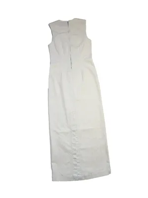 NWT Reformation Kendi Denim Midi in Fior Di Latte Sleeveless Stretch Dress 6 thumbnail 10