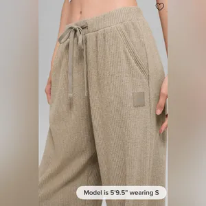 Alo NWT Muse Wide Leg Pants Gravel Heather Size M thumbnail 3