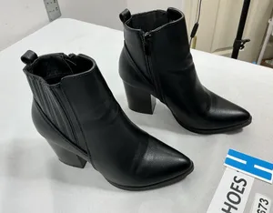 Womans Excellent Condition Top Moda Western Style Ankle Boots 6 Black thumbnail 1
