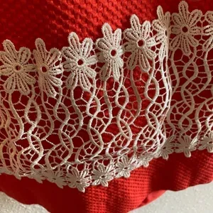 Alexandra Bartlett Orange Sleeveless A-Line Lined Dress Crochet Button Size‎ 4 thumbnail 5