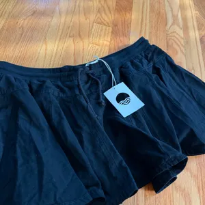 Daily Practice Anthropologie Skirt Black Large Athleisure Minimalist Casual thumbnail 5