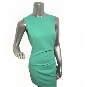 ELLIATT Small Mint Green Ruched Sleeveless Sheath Dress thumbnail 3