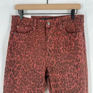 Joe's The Charlie Ankle Jean Women 31 Brown Stretch Leopard High Rise Skinny Leg thumbnail 2