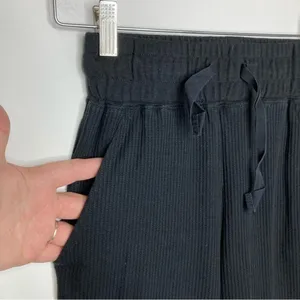 ZYIA‎ Don’t Wake Me joggers black waffle Knit size XS thumbnail 3