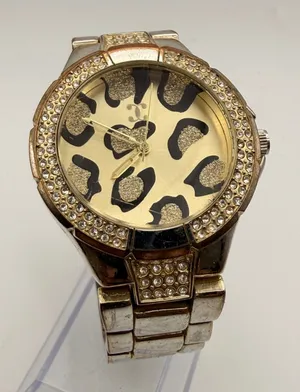 Charming Charlie Gold-Tone Leopard Print Watch with Rhinestone Bezel New Battery thumbnail 1