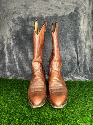 Dan Post Brown Leather Western Cowboy Boots Pointed Toe Men Size 8 D thumbnail 2