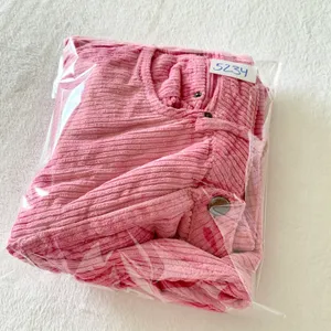 ASOS‎ Pink Corduroy High Waisted Pants Womens Size 30 Y2K Retro Cotton Trousers thumbnail 9