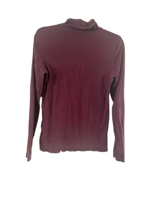 Women's J.Crew Long Sleeve Turtleneck Tee Burgundy Size M thumbnail 3