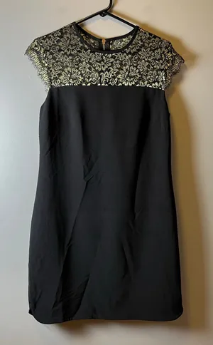 Ted Baker Lorenne Black Lace Sheath Dress US 8 Formal Classic Little Black Dress thumbnail 1