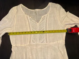 entro Cream Embroidered Peasant Tunic Top thumbnail 4