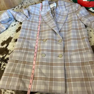 ARITZIA WILFRED Purple Plaid Destiny‎ Blazer Size 0 thumbnail 9