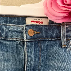 Wrangler Denim Mini Skirt in Faded Blue thumbnail 3