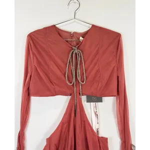 NWT House of CB Mini Dress Miranda Rose Crystal Trim Cutout Stretch Party Large thumbnail 8