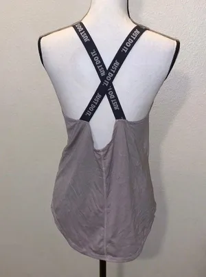 Dri Fit light purple Strappy athletic workout gym tank top thumbnail 3