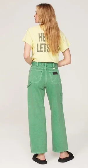 WRANGLER Green Casey Jones Carpenter Denim Jeans Size 29x30 thumbnail 2