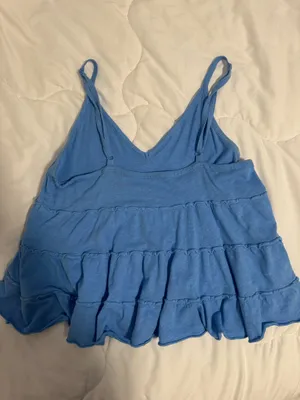American eagle blue flowy tank thumbnail 3